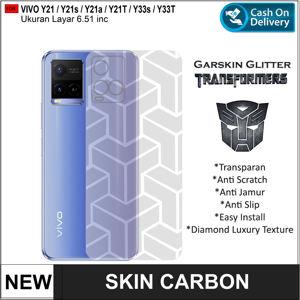 Skin Carbon Vivo Y21 Y21A Y21s Y33s Y33T Garskin Anti Jamur