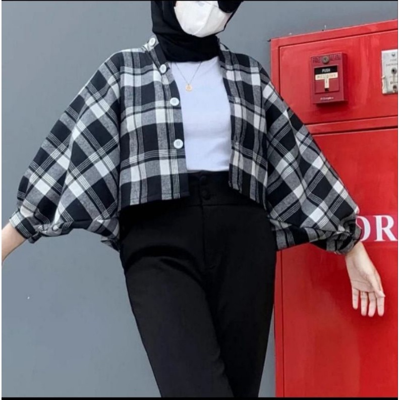 KEMEJA BATWING // FLANEL KEMEJA TAMARA BATWING