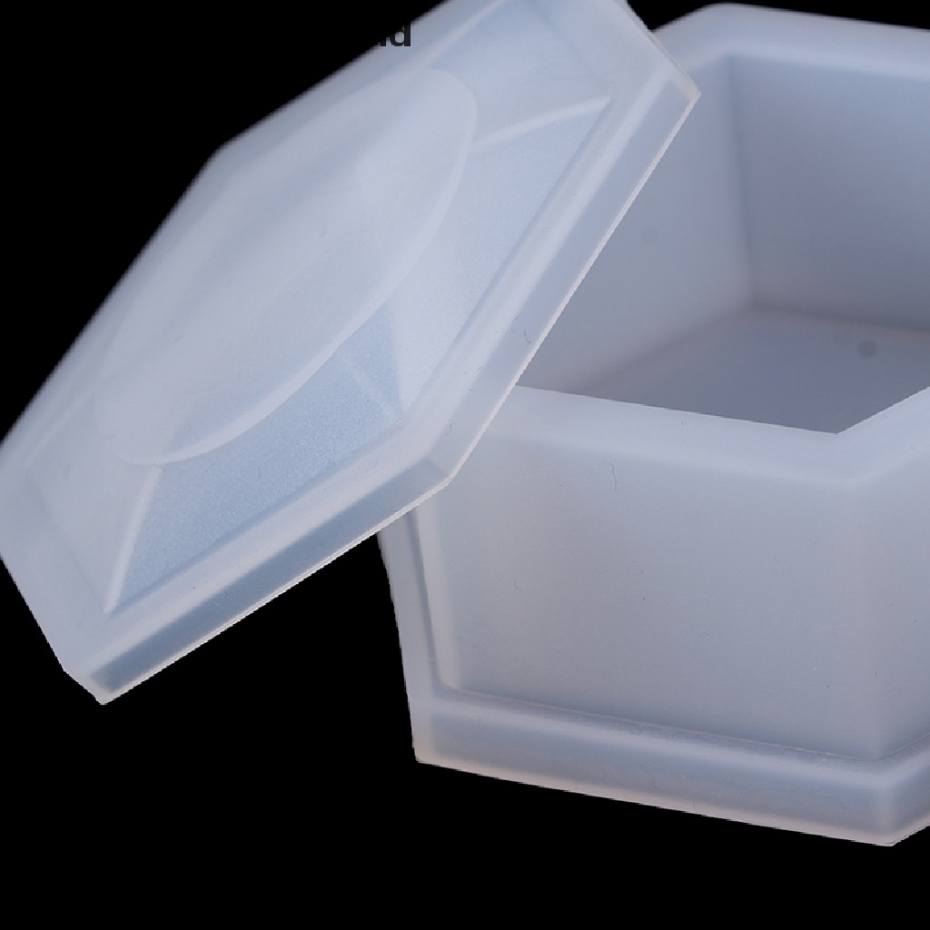 [OOID] Silicone Hexagon Jewellery Storage Box Mold Resin Casting Mould DIY Craft ID