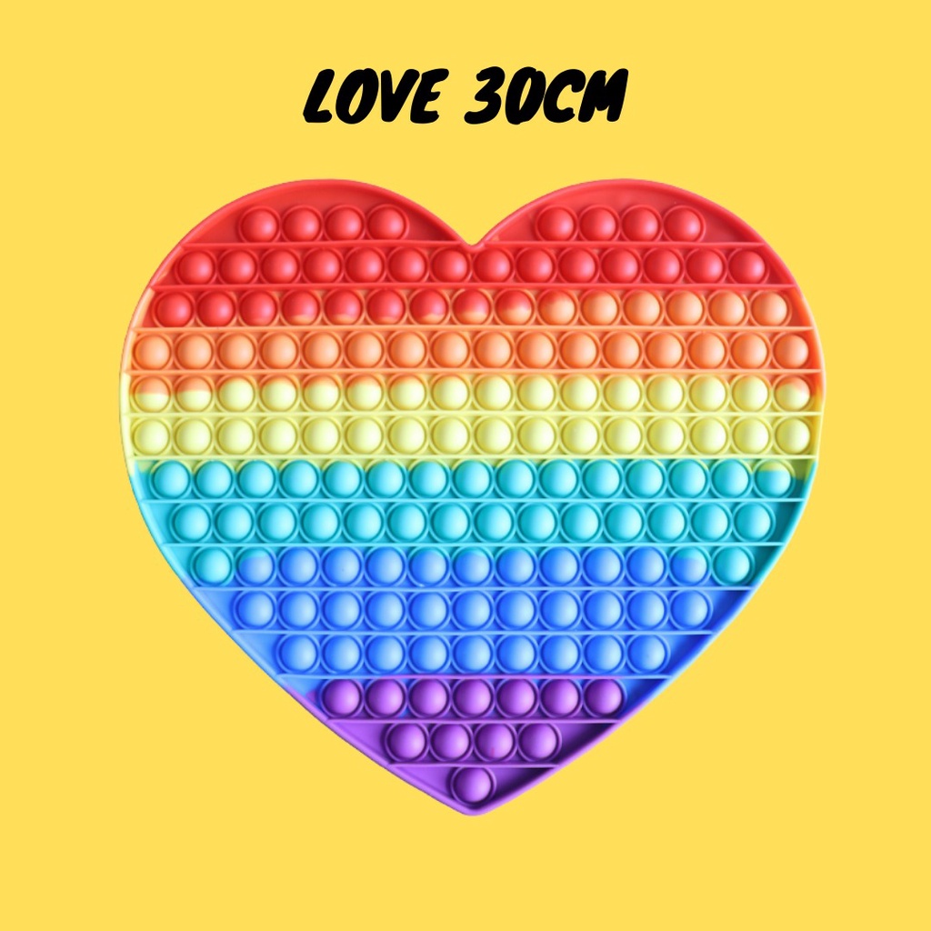 Mainan Pop It Jumbo Besar Murah Pop Its Big Size Rainbow  20cm 30cm-2