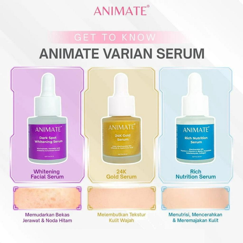 ⭐BAGUS⭐ ANIMATE Serum 20ml | dark Spot | Rich Nutrition | Whitening Vitamin C