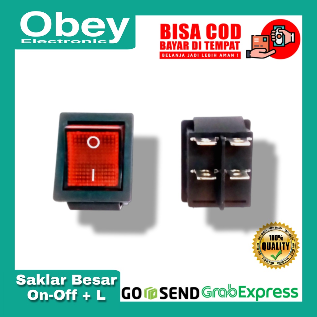 Saklar switch on-off 4pin lampu besar