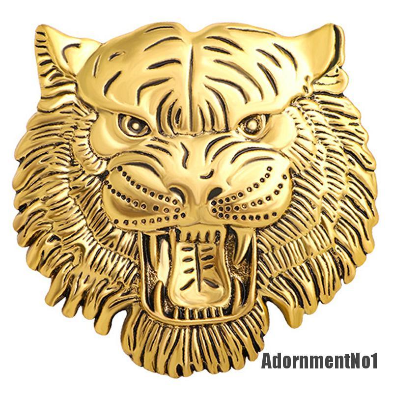 (Adornmentno1) Bros Pin Casual Bentuk Kepala Harimau Untuk Pria / Wanita