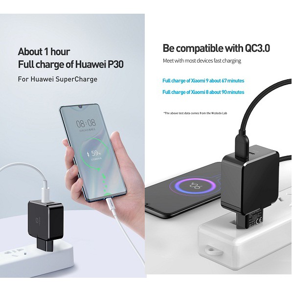 Mcdodo PD + QC 30W Travel Charger Set EU