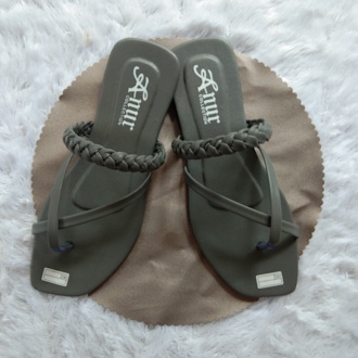 ANUR - COD Sandal Teplek Jepit Flat Tali Kepang Wanita Remaja Terbaru/Sendal Casual Polos Santai Perempuan