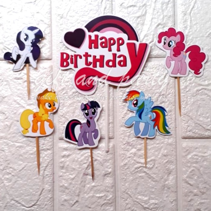 Topper Cake My Little Pony / Cake Topper Little Pony / Topper Cup Cake
