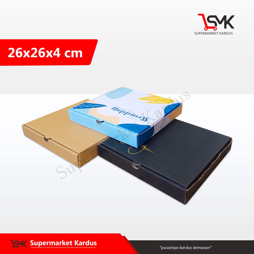 

Kardus Box 26x26x4 cm LD Box I Karton I Pizza I Polos I Hampers I Baju