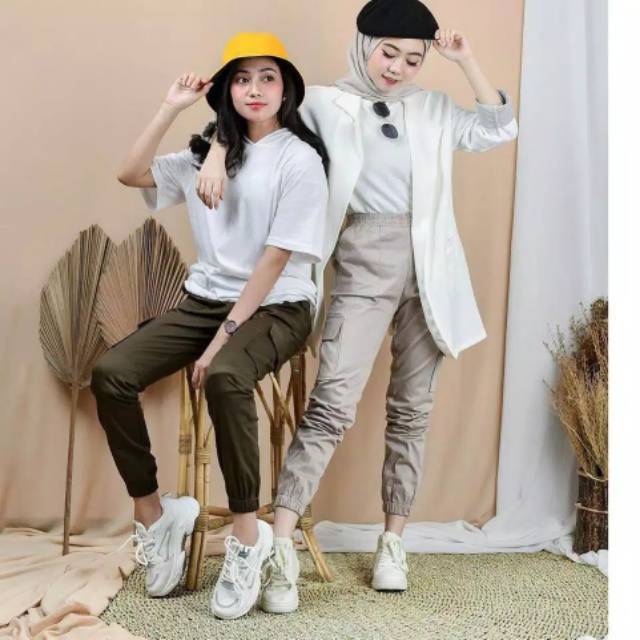 Celana Cargo Wanita Cewek Fashion Joger PDL Panjang Celana Cargo Wanita Cewek Fashion Joger PDL Panjang
