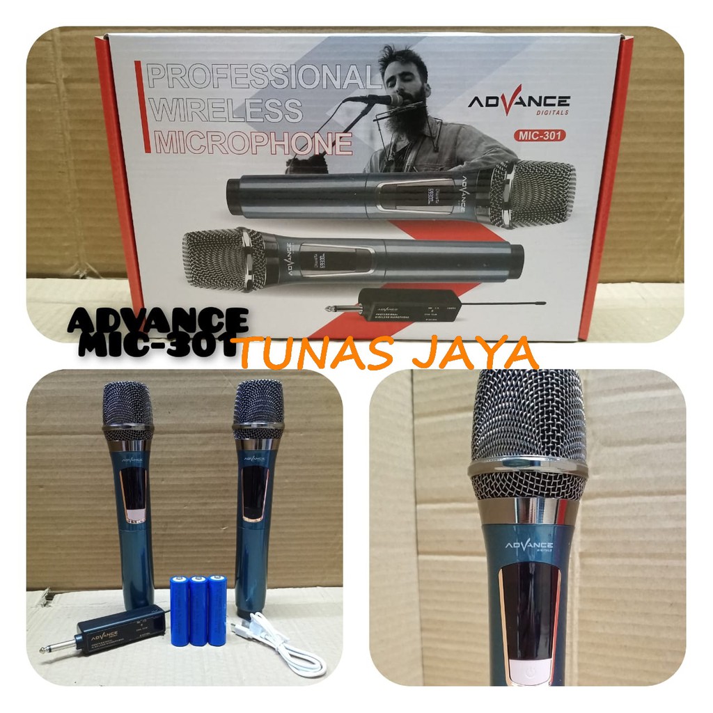 Microphone Wireless Double Advance 301 Mic Advance301