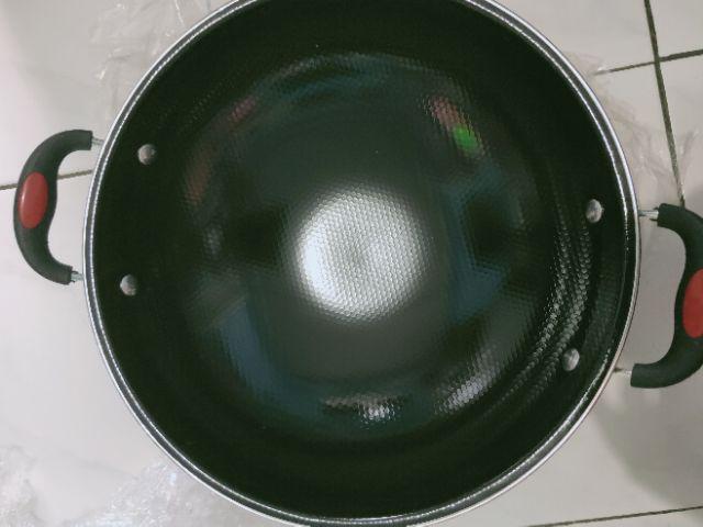 Wajan Enamel Tebal 34 Cm- Tebal Enamel Anti Gores