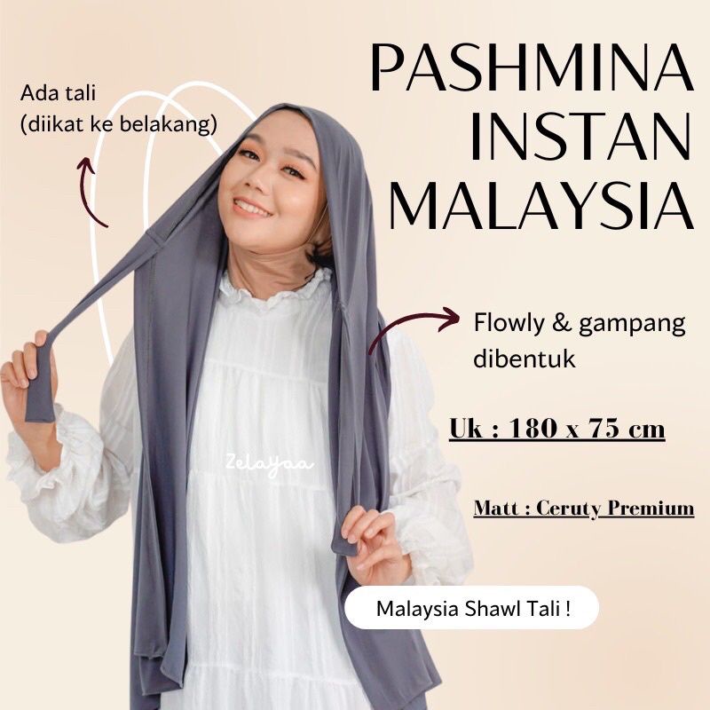 PASHMINA MALAY/ PASHMINA INSTAN MALAYSIA/ PASHMINA