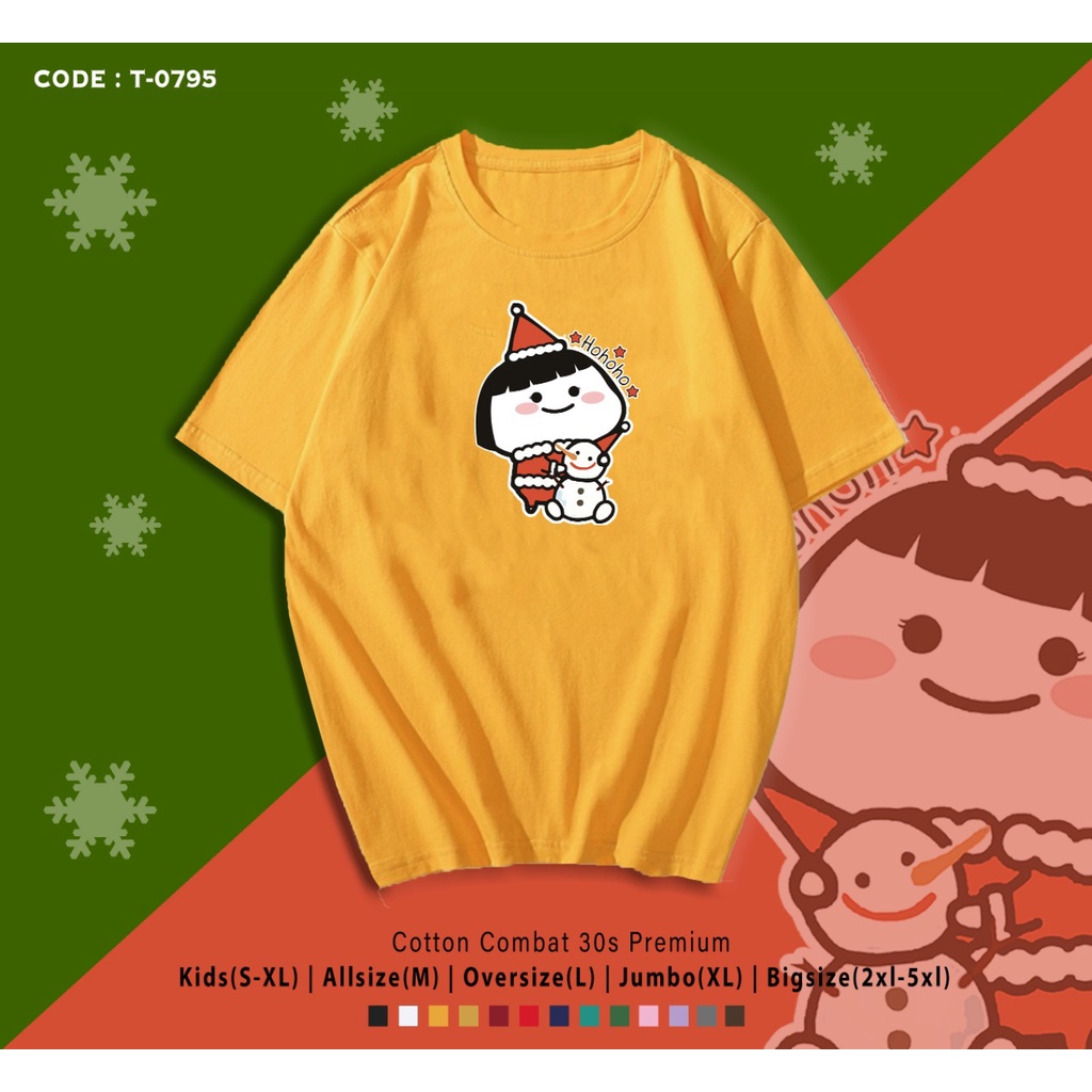 FREE CUSTOM NAMA -  BAJU CHRISTMAS COUPLE / PENTOL EDITIOM/ QUBY / CUSTOM TEE / TERMURAH