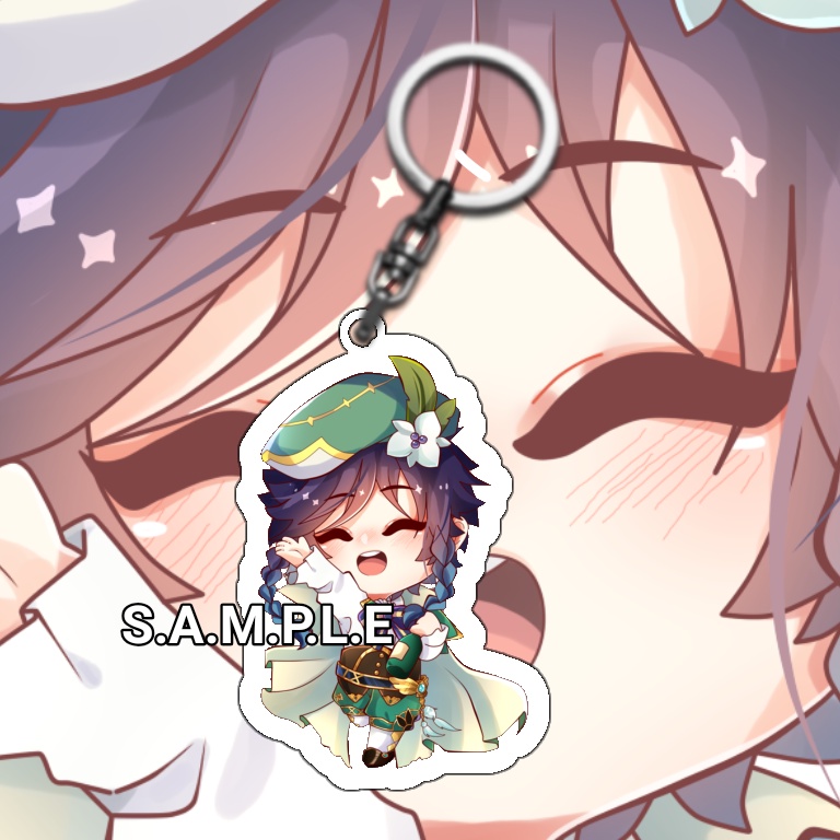 Keychain Genshin Impact Venti - Anime -  Gantungan kunci Genshin Impact Venti