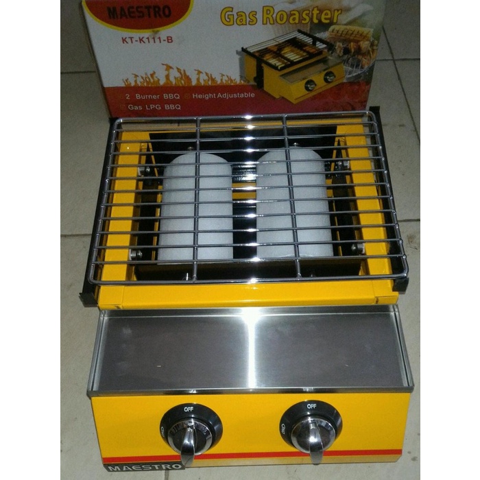 Alat Panggang Pemanggang Sosis Kompor Gas Roaster 2 Tungku Maestro