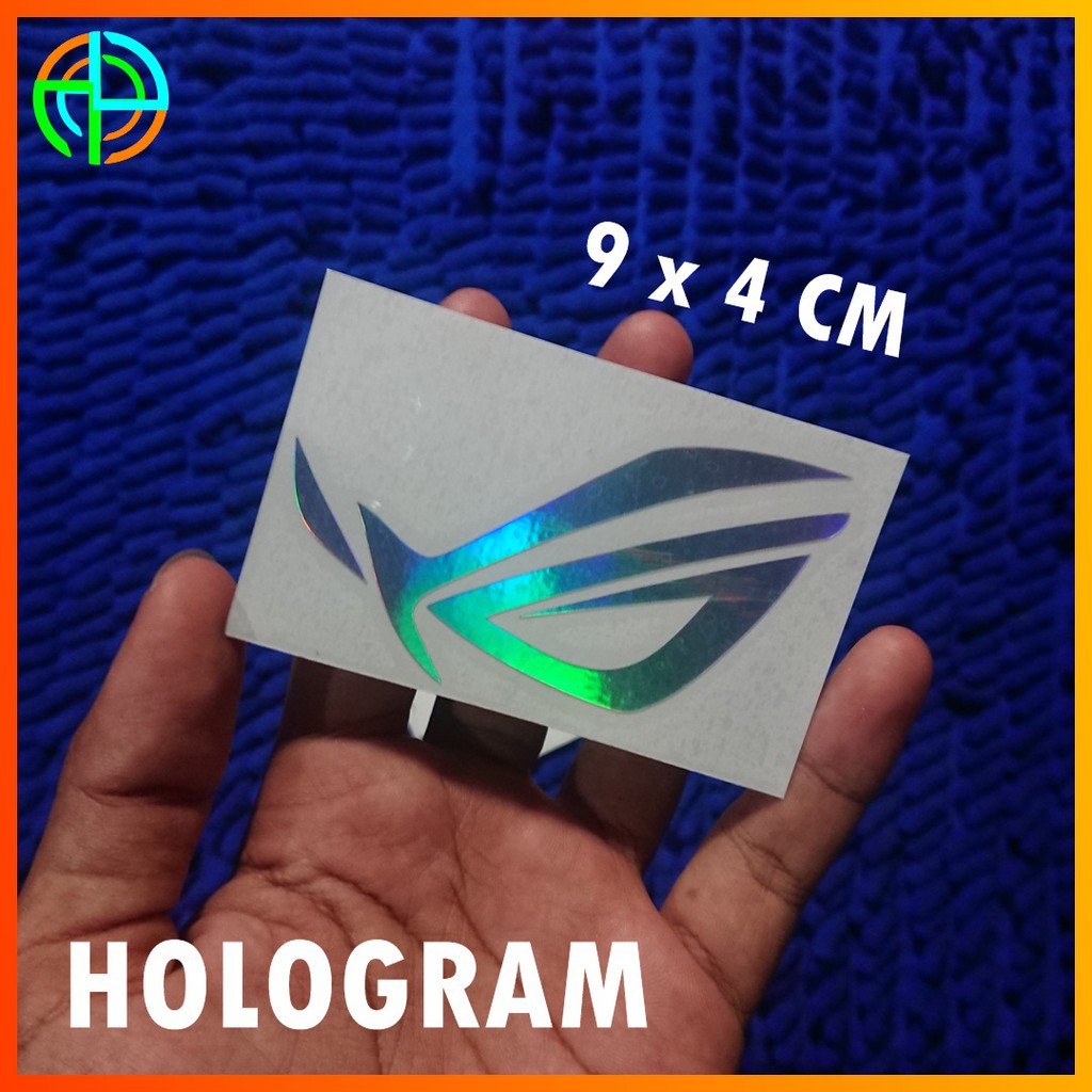 

(isi 04) Sticker Cutting ROG Setiker Gaming Komputer Hologram Republic Of Gamers Setiker PC