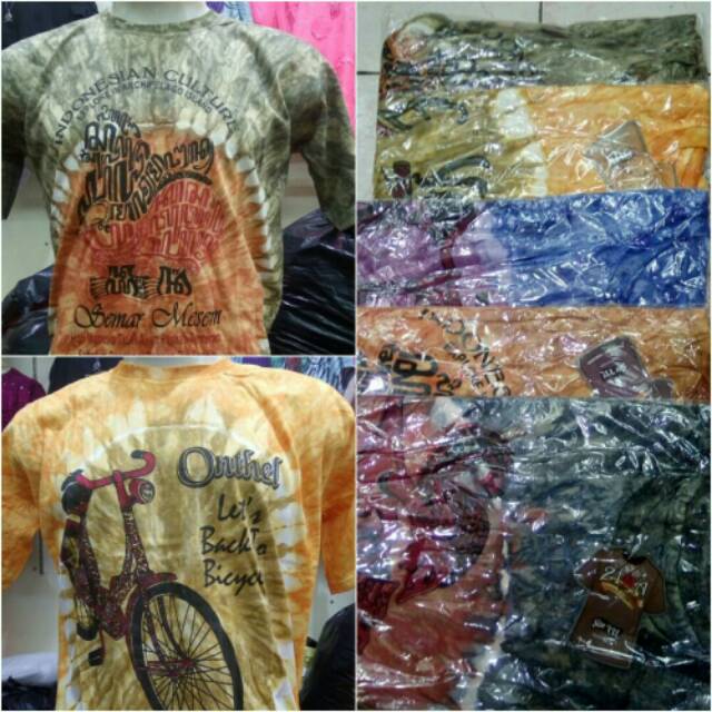 TerLaris Kaos Katun Bali Motif Campur Ukuran Dewasa