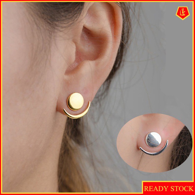 [Ready Stock]Irregular New Creative Star and Moon Ear Studs