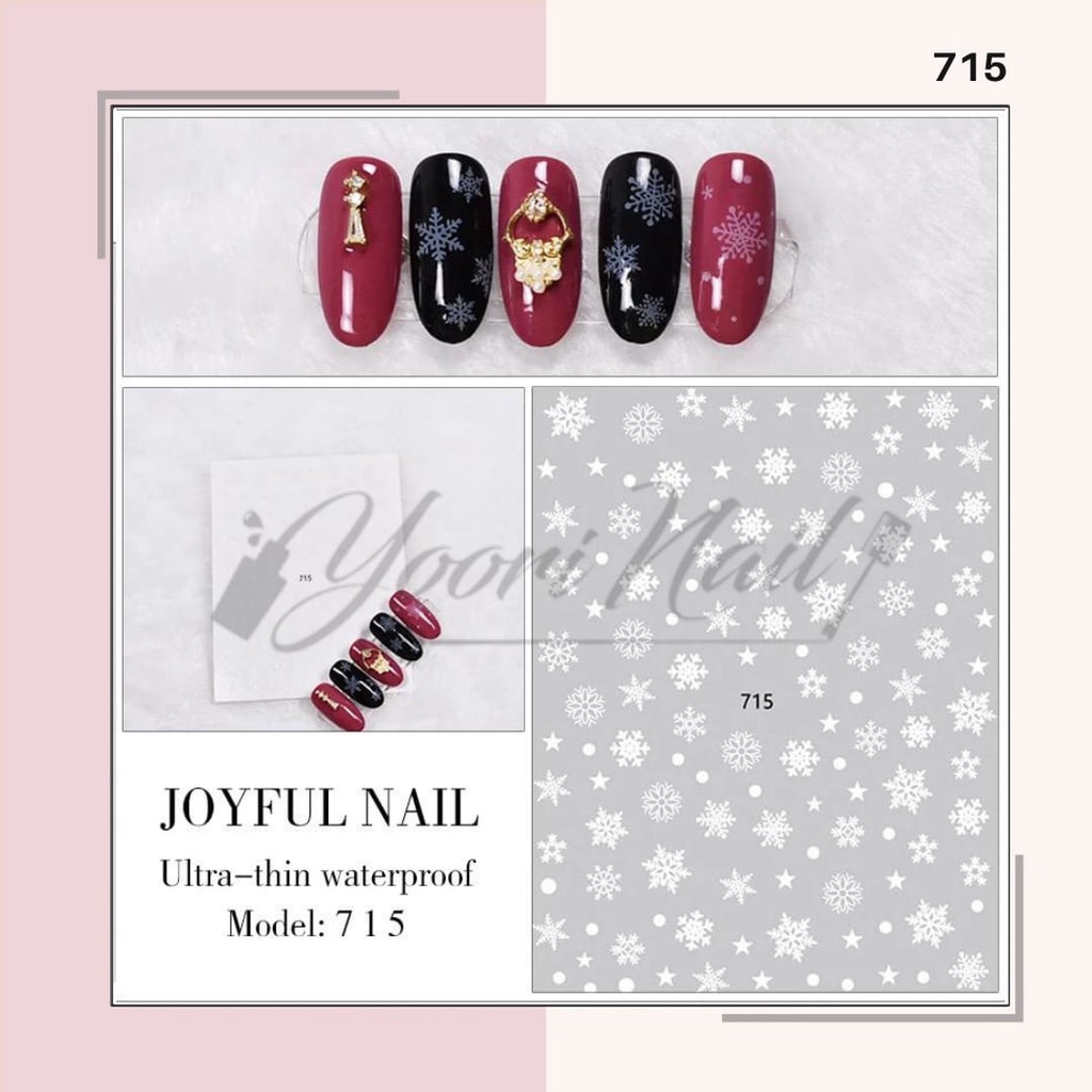 Nail Sticker Christmas Stiker Kuku Christmas Stiker Natal Stikers Imlek Nail Sticker