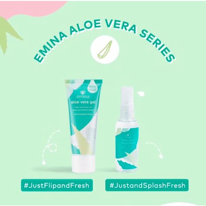 `ღ´ PHINKL `ღ´ ╰☆☆ 𝔢мιℕά ☆☆╮ Emina aloe vera gel lidah buaya anti iritasi mengobati kulit kemerahan wajah badan penenang