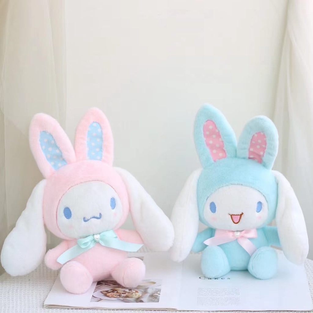 Boneka Cinnamoroll Kostum Bunny telinga panjang  bahan plush