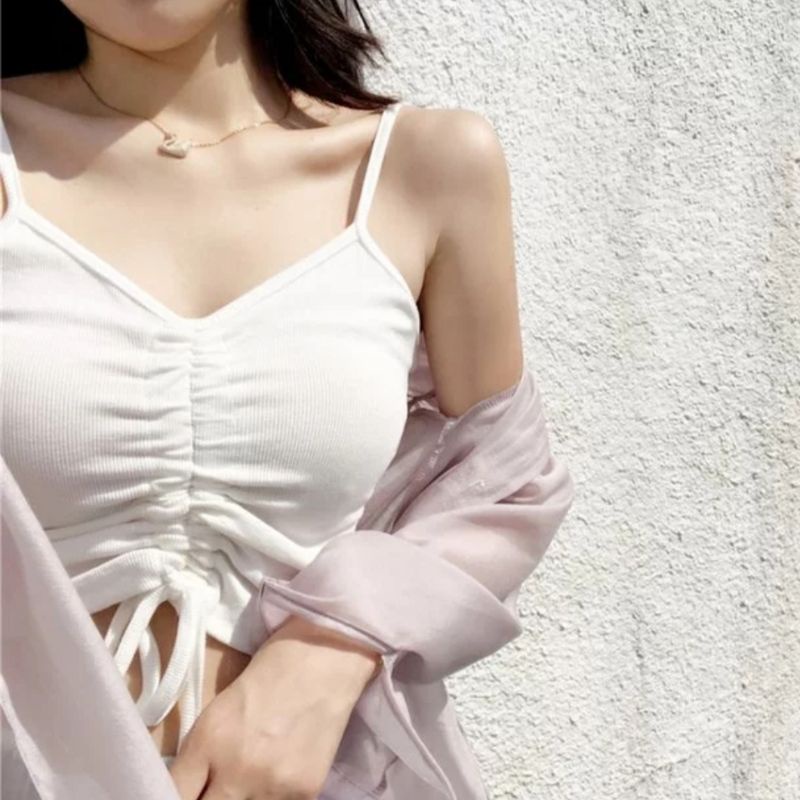 KOREAN BASIC WAVED TOPS CROP