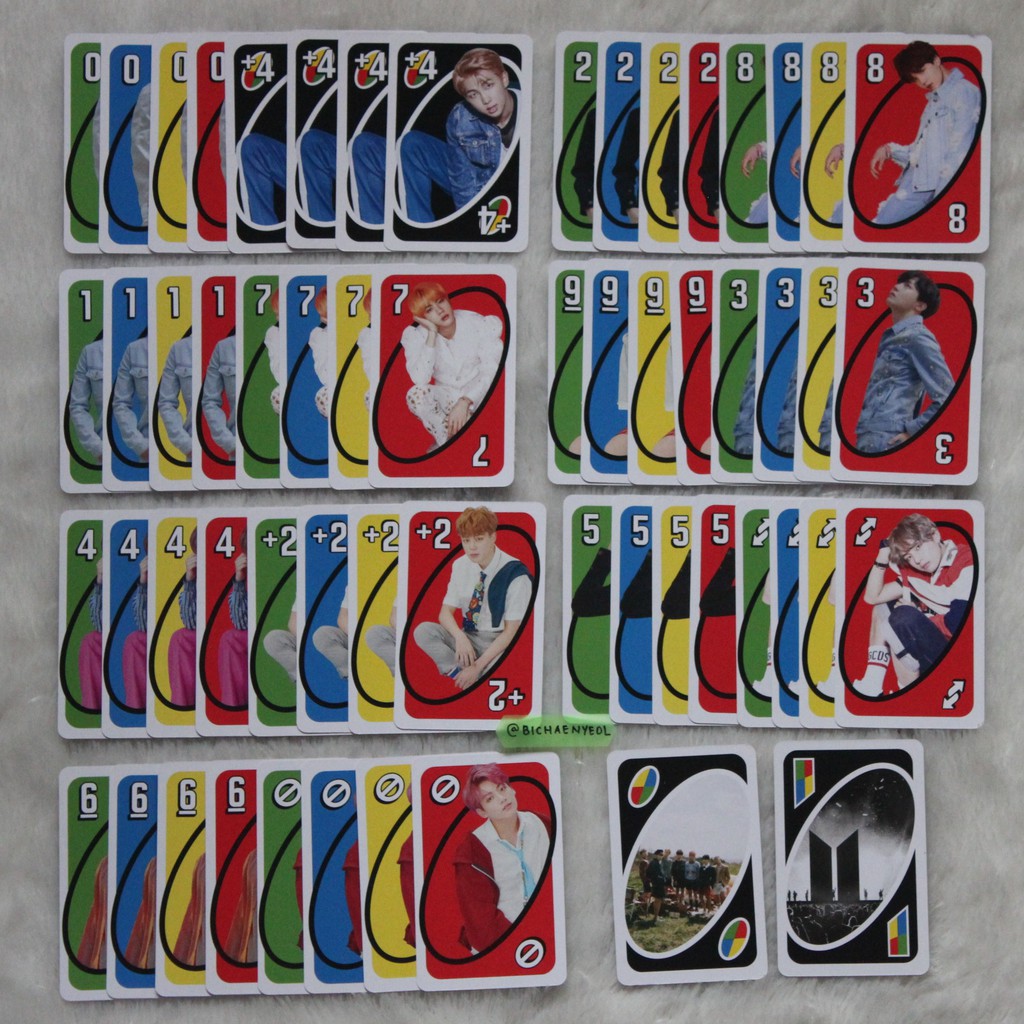 BTS Sharing UNO Kartu Photocard | Namjoon RM Jungkook JK V Jimin Suga Jhope Jin Photo Card MD Goods