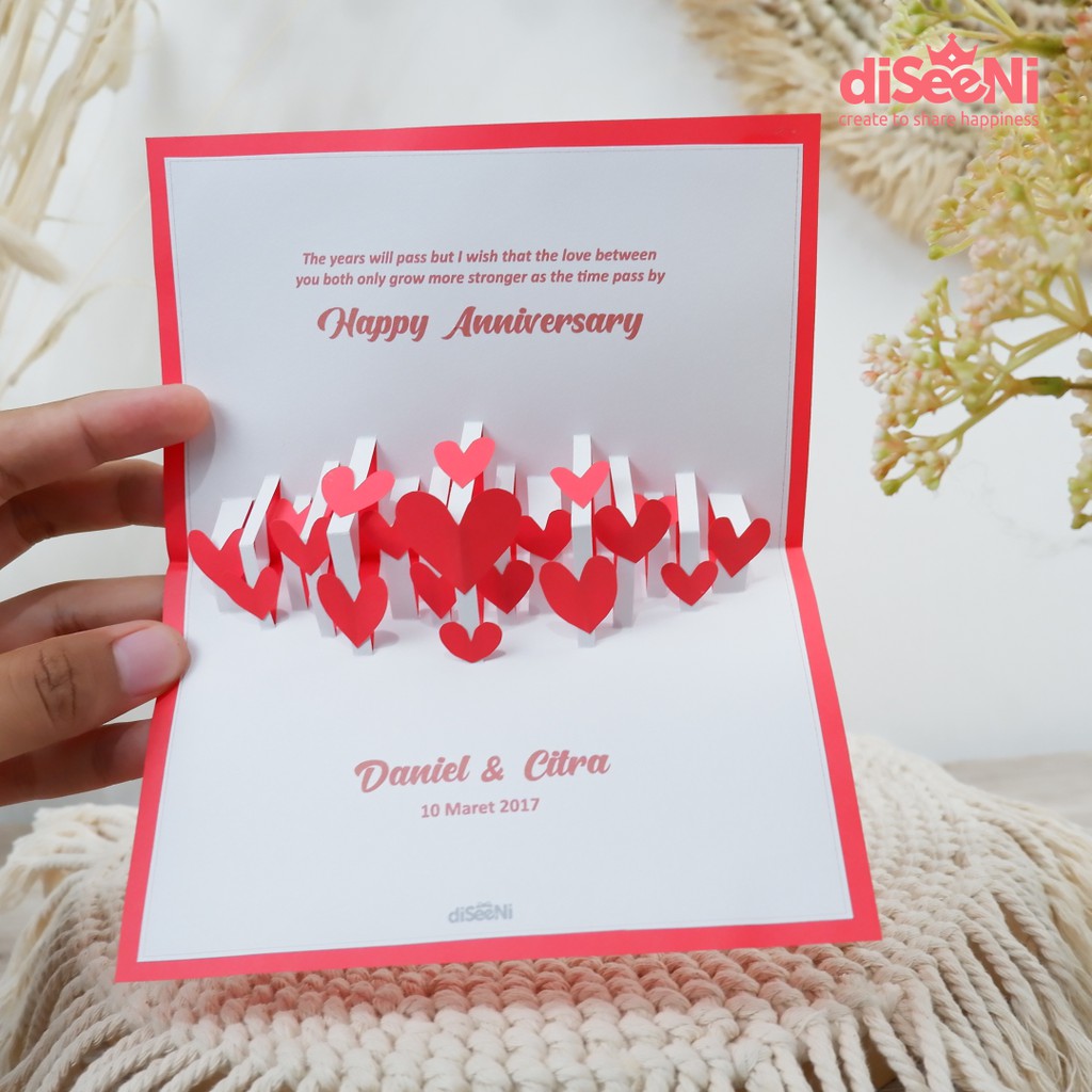 Kartu Anniversary Pop Up 3d Kartu Ucapan Greetingcard Pop Up 3d Kartu Ucapan Unik Kado Unik Diseeni Shopee Indonesia