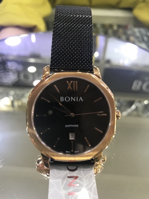 Bonia Bnb 10529 Black Rosegold Original Jam Tangan Pria Garansi Resmi 100 Dijamin Shopee Indonesia