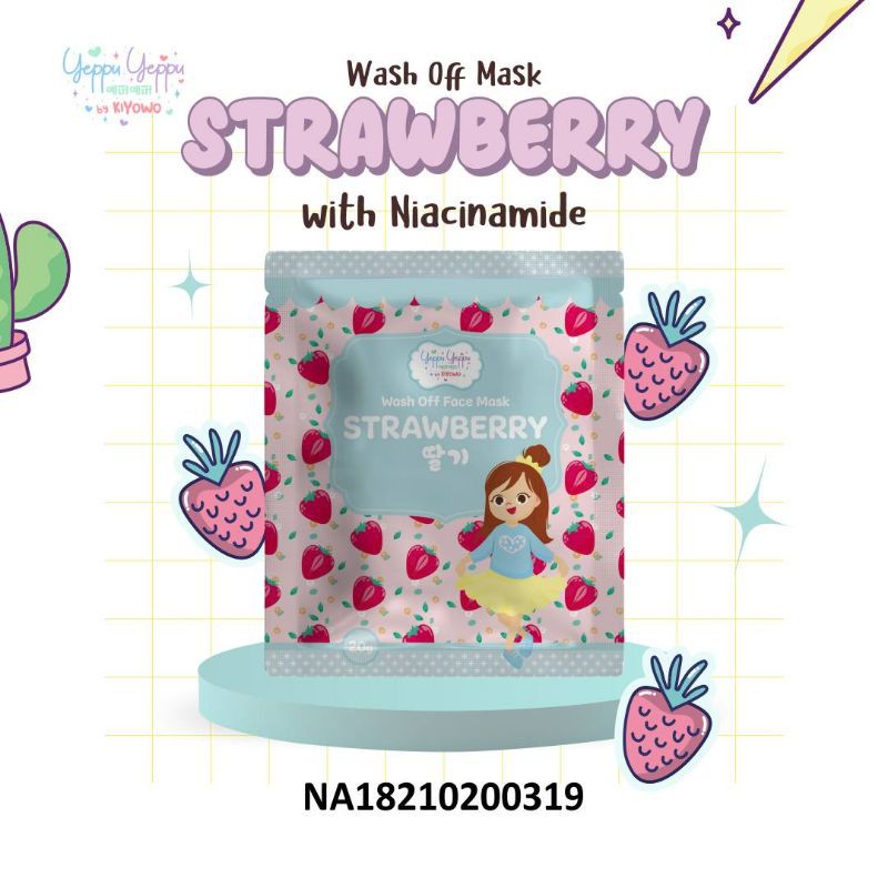 [ FREE GIFT] Masker Organik Wash Off Mask Yeppu Yeppu by Kiyowo sisca kohl