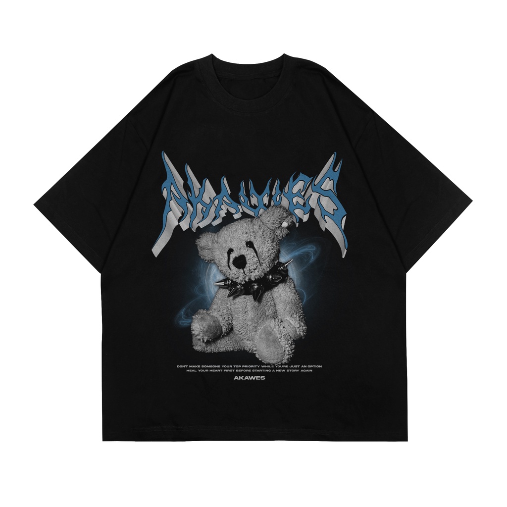 Kaos Oversize / Washed / T-Shirt / Bear