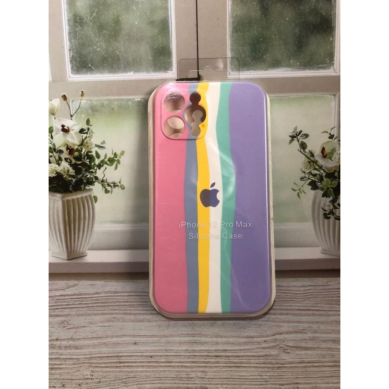 CASE IPHONE 12 PRO MAX SILIKON CASE NEW RAINBOW COVER IPHONE 12 PROMAX