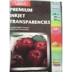

FULLMARK INKJET TRANSPARENCIES A4 KERTAS HVS