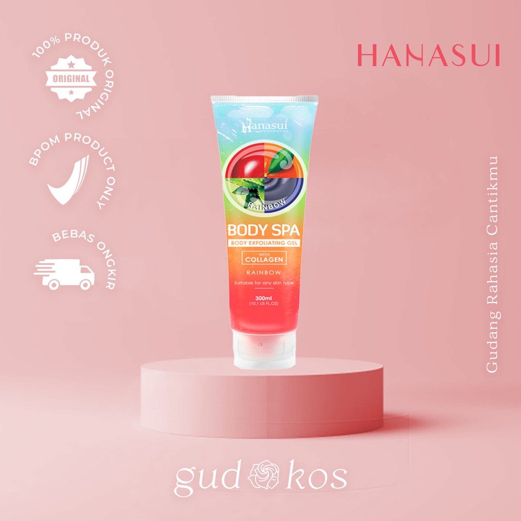 Hanasui Body Spa Peeling Exfoliating Gel Rainbow BPOM Original
