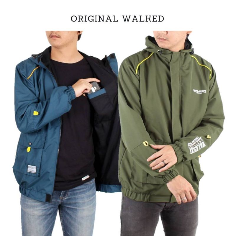 WALKED Original | Jaket Pria Outdoor Casual Taslan Semi Parka | Jaket Parka Distro Gunung Waterproof