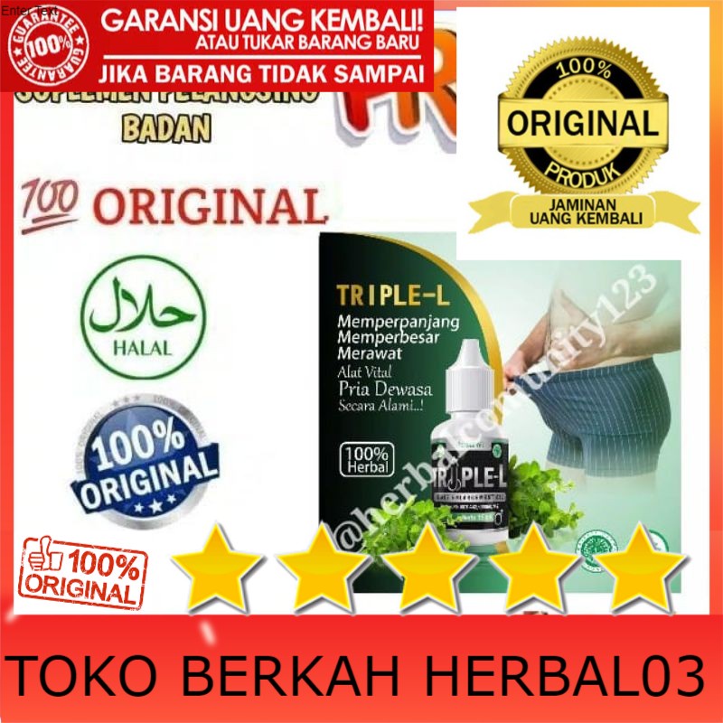 100% ASLI ( TERLARIS ) TRIPLE L Obat Herbal Pria Vitalitas Agar Tahan Lama - Aman Terpercaya