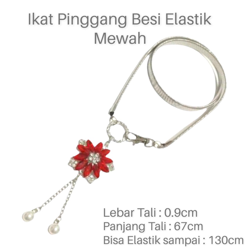 116 Gesper wanita Belt Ikat Pinggang Dres Elastis Besi Permata Terbaru untuk dress gamis tunik/gaun/muslim 60/20/70/130/240/300/600
