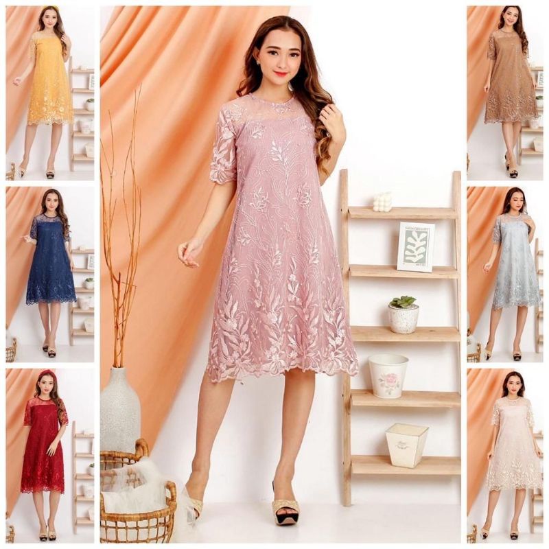 DRES TIILE PESTA//DRES PESTA MEWAH//DRES KONDANGAN//DRES WISUDA