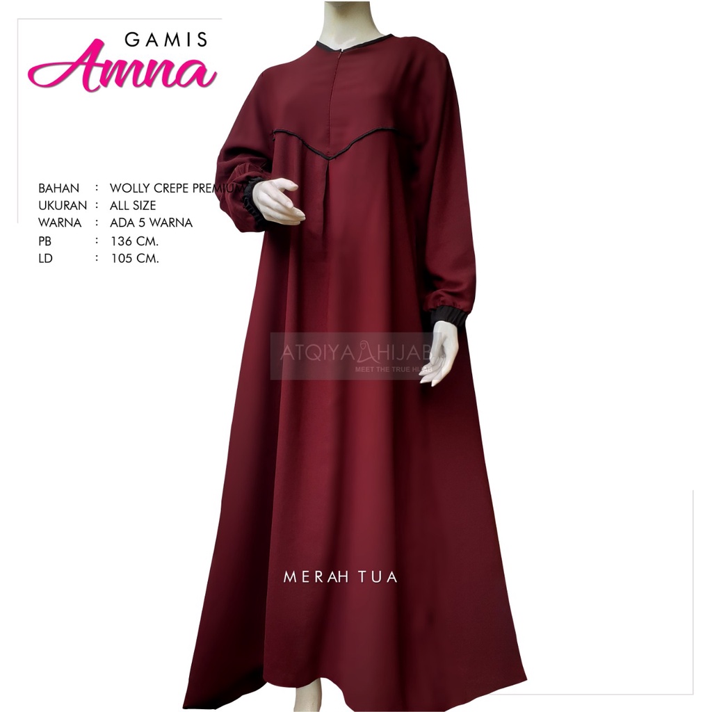 Gamis Polos Amna