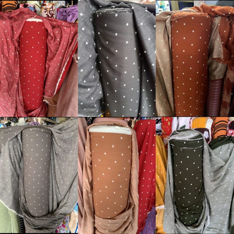 Rayon viscose motif polkadot (hargatertera0,5m)