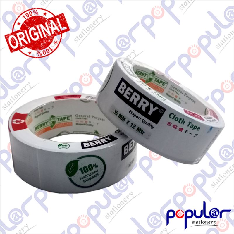 

Lakban Kain Hitam Berry 1 1/2 Inch 36mm x 12 meter