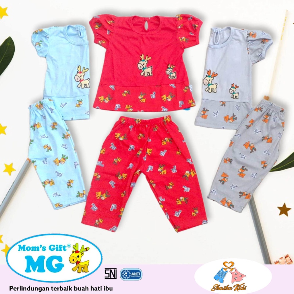 [MG-05] Baju Bayi Perempuan/ Dress Bayi Perempuan Mom's Gift motif  6-12 bln