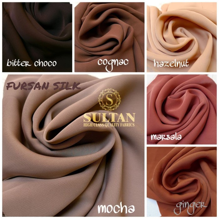 TERBARU     Kain Abaya Sultan Fursan Silk Polos Lengkap