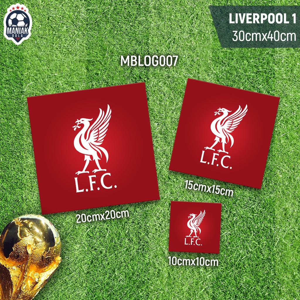 WALL DECOR  HIASAN DEKORASI DINDING POSTER KAYU LOGO KLUB BOLA LIVERPOOL 1 MBLOG007
