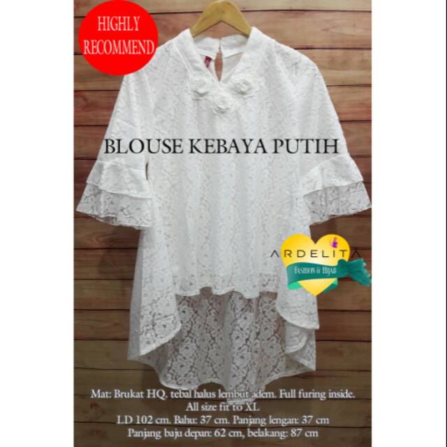 ORI 100% REAL PICT blouse kebaya putih/atasan wanita/kebaya modern/kebaya murah