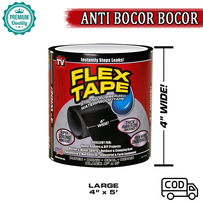 

Gaya Lakban Isolasi Ajaib Waterprof Perekat Serbaguna Flex Tape 10Cm X 1,5M Berkualitas