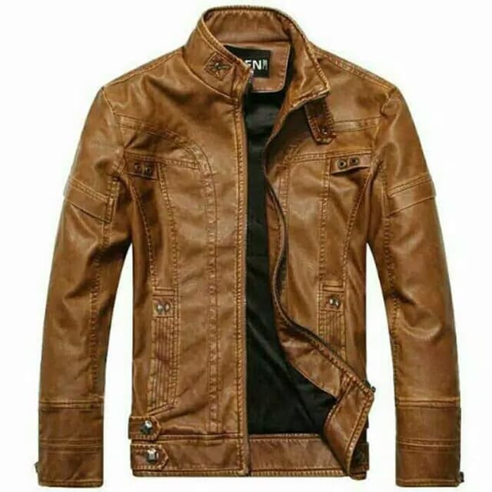 Jaket kulit pria import -