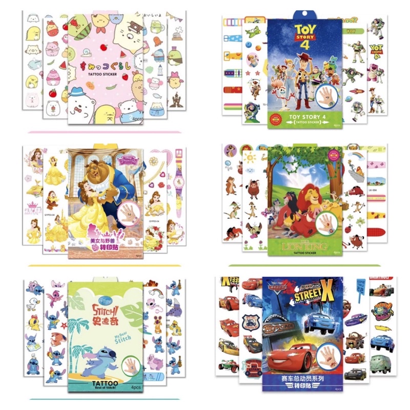 

STICKER TATOO ANAK / STICKER DISNEY PRINCESS / STIKER TATOO DISNEY MICKEY PRINCESS CARS