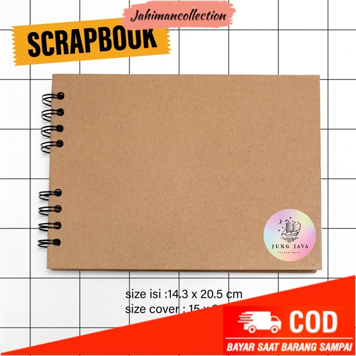 

✨ BISA COD ✨ Scrapbook / buku tulis / album foto / notebook / buku gambar A5 14.3x