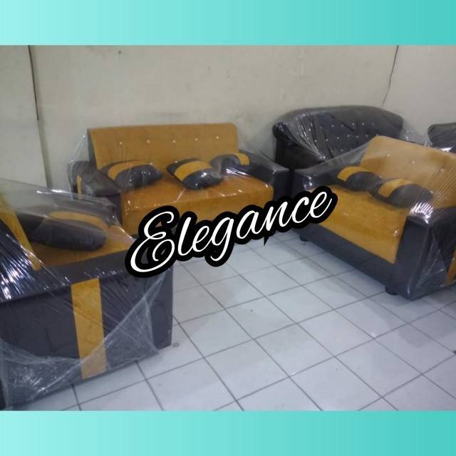 Sofa Crystal 321 dg Meja Kaca Import Pekanbaru saja