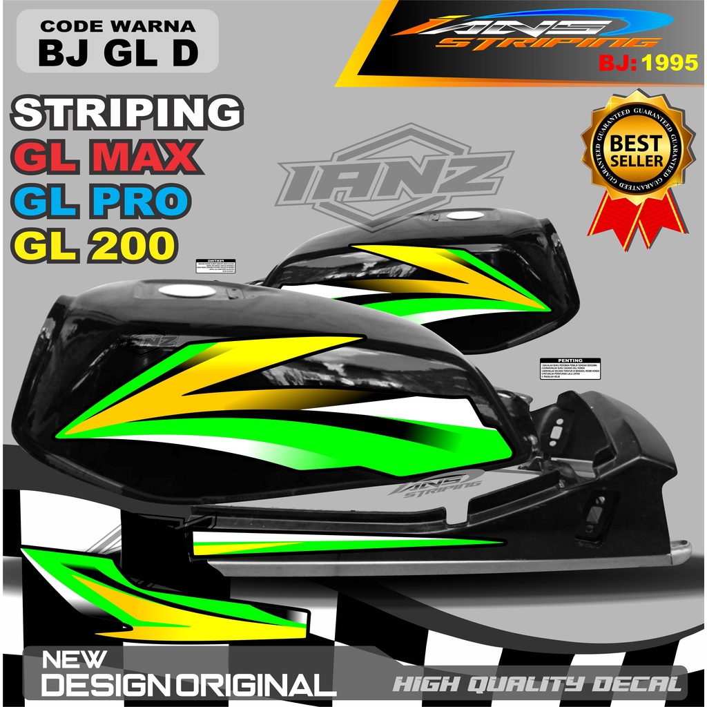 STIKER STRIPING STANDART GL MAX GL PRO / STRIPING VARIASI HONDA GL TERBARU / STRIPING VARIASI GL MAX / STIKER MOTOR